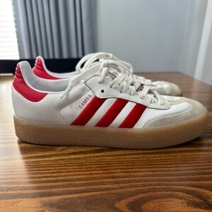 Adidas Samba White and Red Classic Sneakers